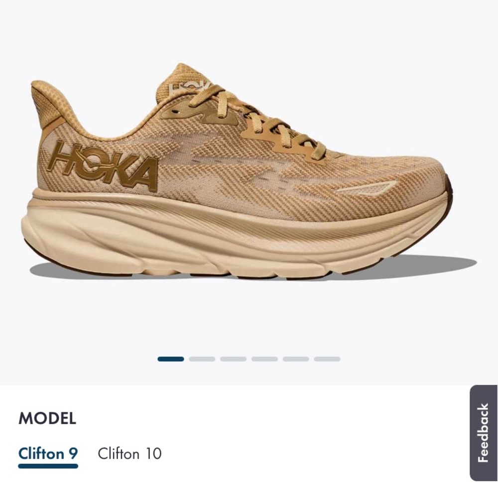 Mens Hoka Clifton 9 Wheat/Shifting Sand